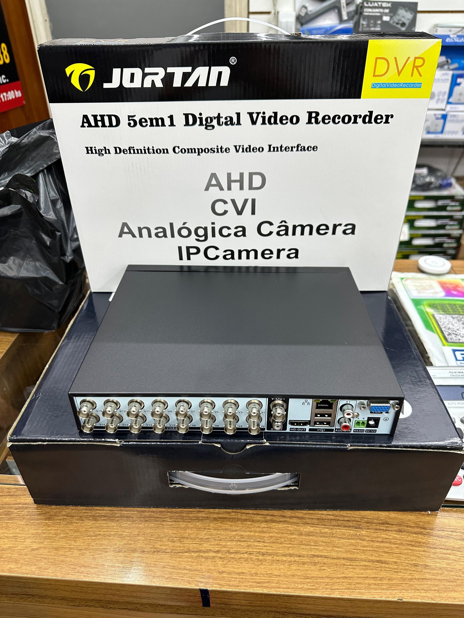 DVR Jortan AHD 5 em 1 com dezesseis canais