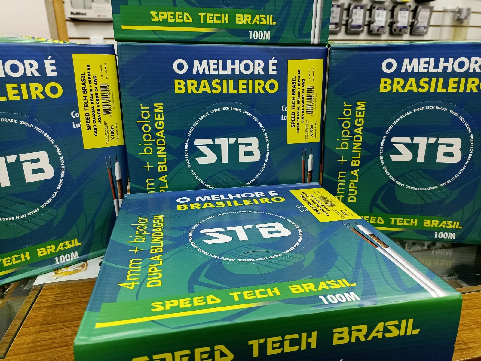 Caixas STB de cabo coaxial de 4 milímetros com bipolar